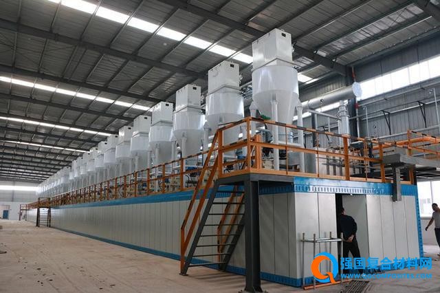 图为玄武岩纤维原丝生产项目1号原丝车间